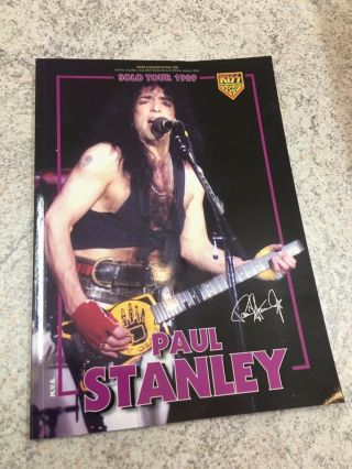 Kiss Paul Stanley Book - Paul Stanley Solo Tour 1989 Rare Plus Poster Kiss Book