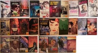 28 Vhs Tapes Rare,  Oop,  Horror,  Action,  Cult,  Exploitation,  Movies Hard To Find