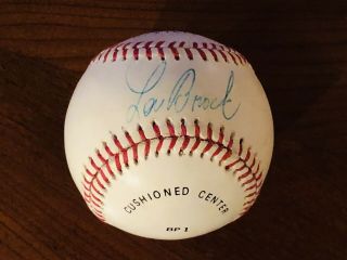 Rare Authentic St.  Louis Cardinals Signed Lou Brock Perfect Autograph Baseball