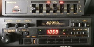 86 - 87 Honda Prelude Civic Crx Si Radio Cassette,  Eq Rare Oem Jdm Access Oem