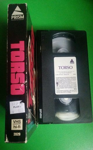 TORSO PRISM VHS 1973 1974 Horror Gore SLASHER CARLO PONTI HTF OOP RARE ITALIAN 4