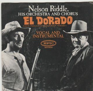 Nelson Riddle 45 El Dorado Promo Rare Picture Sleeve John Wayne Robert Mitchum