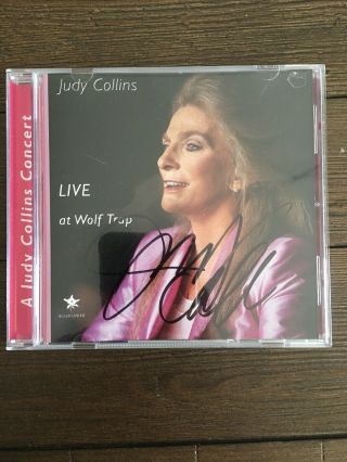 Judy Collins Live At Wolf Trap Cd “rare Autograph” Folk