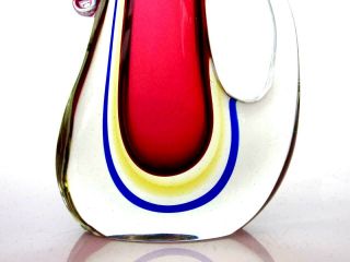 V BIG Rare Murano Sommerso Submerged Art Glass Vase Luigi Onesto / Mandruzzato 3