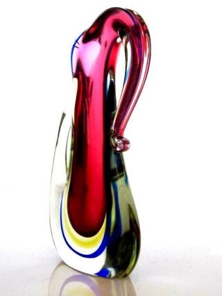 V BIG Rare Murano Sommerso Submerged Art Glass Vase Luigi Onesto / Mandruzzato 6