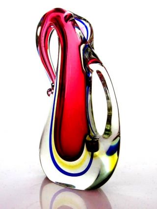V BIG Rare Murano Sommerso Submerged Art Glass Vase Luigi Onesto / Mandruzzato 8