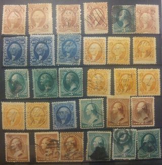 United States Civil War Stamps Full Page Of Very Rare Type Us Stamps