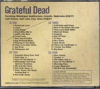Grateful Dead: Dick ' s Picks Volume 28,  NE Utah 2/26,  28/1973 4 CD’s Rare & OOP 2