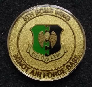 Rare B - 52 5th Bomb Wing Minot Afb Air Force Nuclear Usaf Nuke Us Challenge Coin