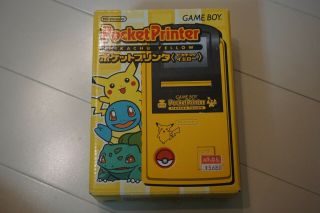 Nintendo Game Boy Pocket Printer Pikachu Yellow Rare Boxed