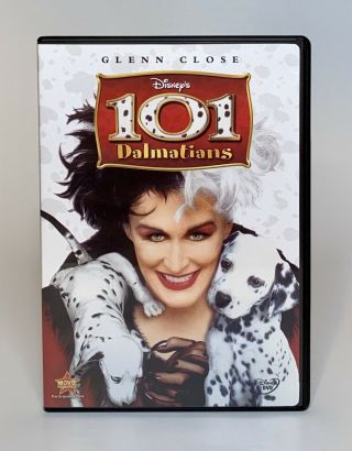 101 Dalmatians (dvd,  2008) Rare,  Live Action Glenn Close,  Dalmations Disney