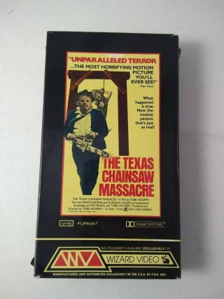 The Texas Chainsaw Massacre Video Box Sleeve Rare - Sleeve Only,  No Vhs Tape