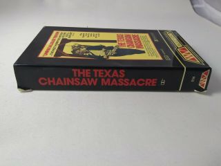 The Texas Chainsaw Massacre Video Box Sleeve Rare - Sleeve only,  no VHS tape 5