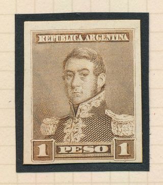 RARE ARGENTINA STAMPS 1892 103 1p SAN MARTIN COLOUR TRIAL PROOFS THICK PAPER VF 5