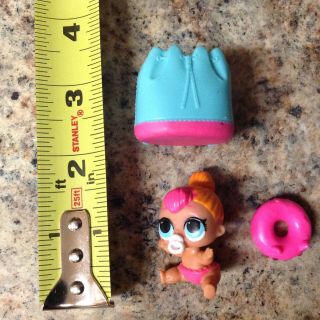 Rare Htf Lol Surprise Doll Retired Lil Sister Neon Qt Baby 100 Authentic Mga