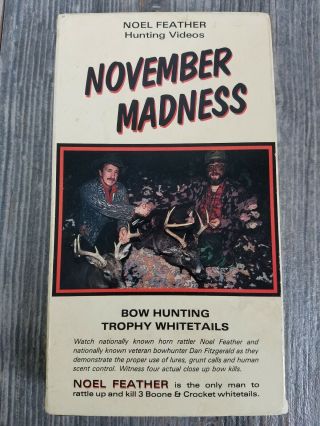 November Madness Dan Fitzgerald Deer Bow Hunting Video Vhs Rare