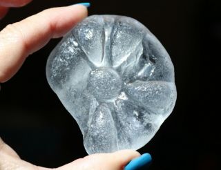 Huge,  Snow White Floral Seaglass Topper 3.  8 Ounces Wow,  Rare