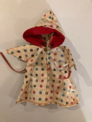 Rare Vintage Doll Polka Dot Rain Coat Shirley Temple Doll