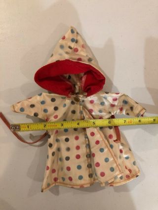 RARE Vintage Doll Polka dot Rain Coat SHIRLEY TEMPLE DOLL 4
