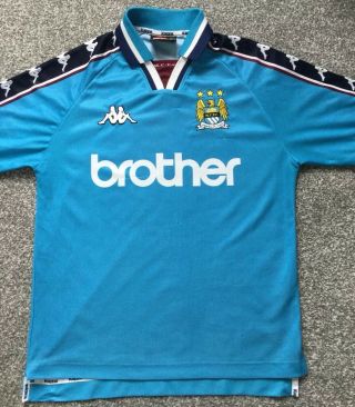 Manchester City Man City 1997 1998 Home Shirt Size S Kappa Rare Item