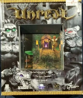 Rare,  Vintage - Unreal Pc Big Box Video Game - 1998 Complete.  Cd Is