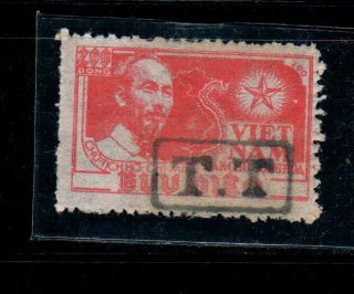 N.  06 - Vietnam - Pres.  Ho Chi Minh (red) Overprint [t.  T] 1954 Rare