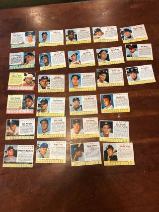 27 Diff 1963,  1962,  1961 Post Cereal Baseball Cards Wynn Shaw Higher Grade (rare)