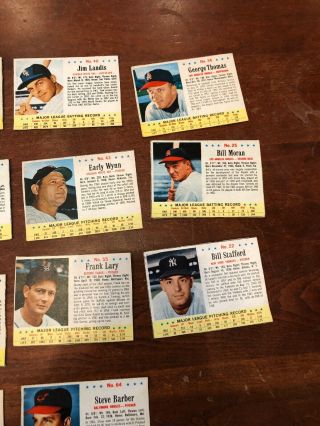 27 Diff 1963,  1962,  1961 Post Cereal Baseball Cards Wynn Shaw Higher Grade (rare) 2