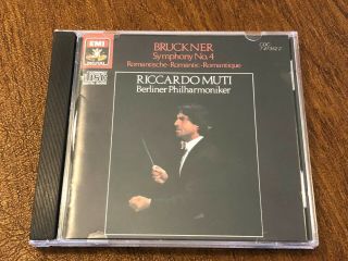 Muti - Bruckner:symphony No.  4 " Romantic " /original Emi Digital - Uk Rare Black Label