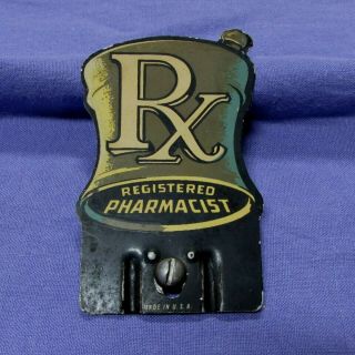 Rare Metal R Registered Pharmacist Sign Made In Usa