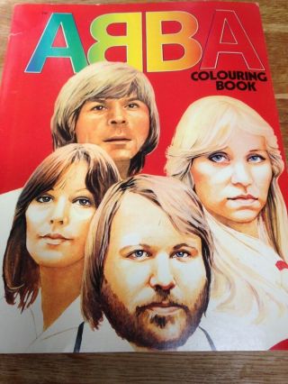 Abba Colouring Book Very Rare Uk In Fantastic Throughout