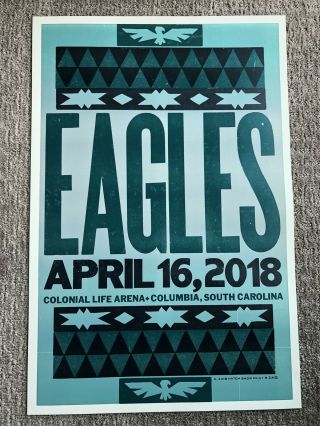 The Eagles - Hatch Show Print Poster Nashville Rare Columbia Sc