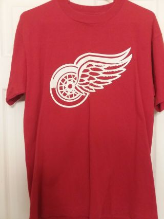 Vintage Rare 1990 Deteoit Red Wings Shirt Bob Probert Shirt Size Large
