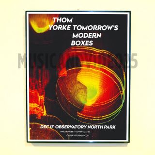 Thom Yorke Framed Poster December 17 2018 San Diego Ca Tour Promo Rare Radiohead