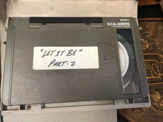 Beatles RARE 1981 ' LET IT BE ' MOVIE 3/4 “ Pro VHS TAPE Rare Version? 3