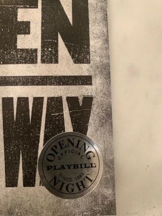 RARE: BRUCE SPRINGSTEEN: SPRINGSTEEN ON BROADWAY OFFICIAL OPENING NIGHT PLAYBILL 2