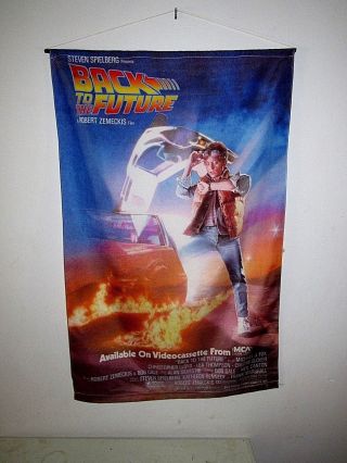 Back To The Future Silk Like Poster Old Video Store Promo Rare.