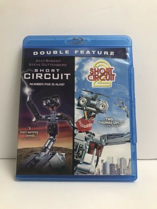 Short Circuit Double Feature 1 & 2 Blu - Ray Very Rare 2 Disc Set Oop Like