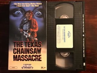 The Texas Chainsaw Massacre VHS Media Home Entertainment Rare Horror Like 6
