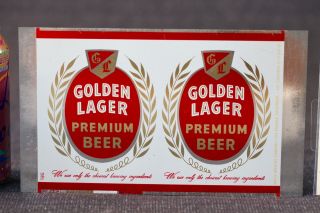 Golden Lager Premium Beer Can,  Maier Brewing Co Los Angeles Ca.  Rare Flat