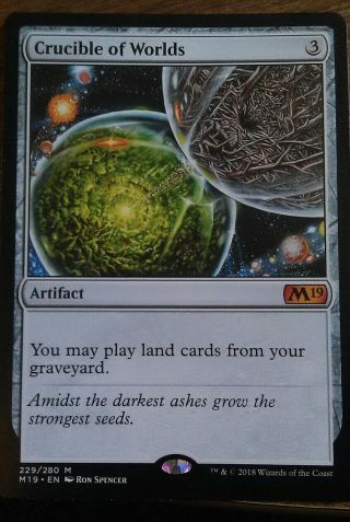 Crucible Of Worlds Non Foil Magic The Gathering Core 2019 Mythic Rare Card
