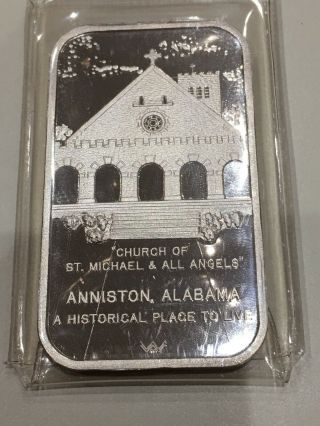 Coca Cola Anniston,  Al.  75th Anniversary Silver 1 Oz.  999 Bar Rare - Seal