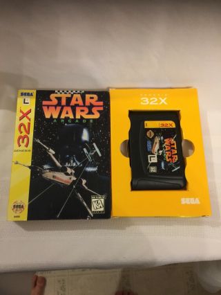 Authentic Star Wars Arcade (sega Genesis 32x,  1994) Box & Cartridge Rare Retro