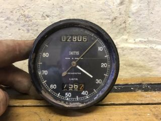 Smiths Chronometric Speedo 0 - 80mph W.  D? Vincent Bsa Ariel Norton Barn Find Rare
