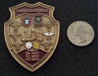 Rare 5th Recruiting Batt Mrc Us Army Medical Command Medcom Medic Challenge Coin
