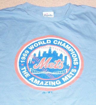Rare Vintage - Style Ny York Mets 1969 World Series Shirt Xl Jersey L