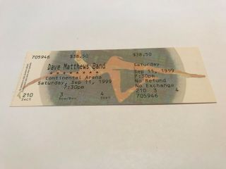 Rare Dave Mathews Band Concert Ticket 9/11/99 Jersey