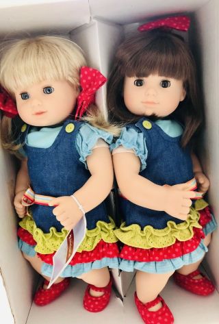 Bitty Baby Twin American Girl Doll Blonde And Brunette Girls Retired Rare Twins