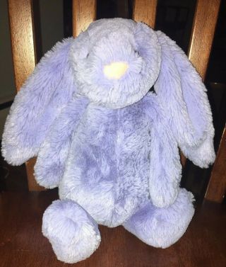 Rare Jellycat Bashful Bunny Rabbit Bluebell Lilac Blue Medium 12 " Soft Plush Toy