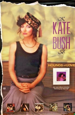 Kate Bush Hounds Of Love Poster True Vintage 1985 Art Rock Prog Pop Alt Rare